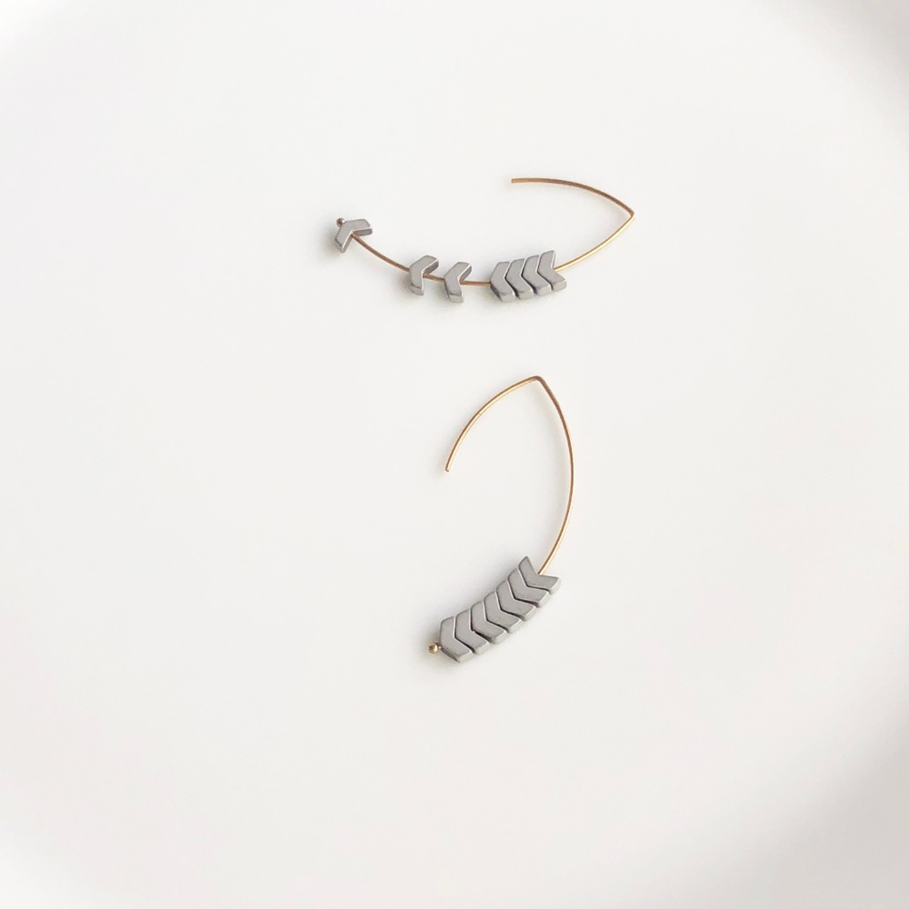 NEW "Merida" Stone Earrings (silver) - Picture 3 of 8